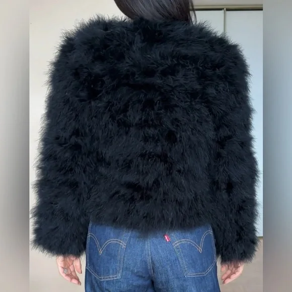 ❌SOLD ON MY INSTAGRAM FOX The Label Black Feather Jacket - Picture 8 of 13
